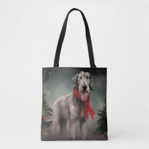 Wolfshund Hund im Schnee Weihnachten