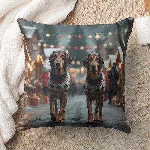 Wolfshund Hunde Weihnachten Schnee Urlaub Kissen