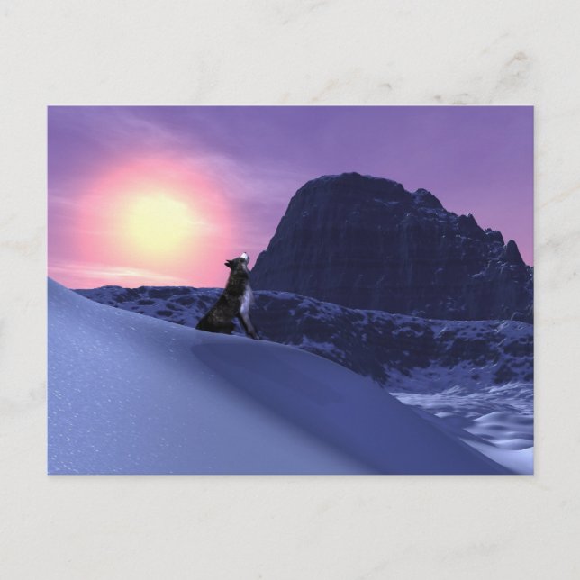 Wolfshund Postkarte (Vorderseite)