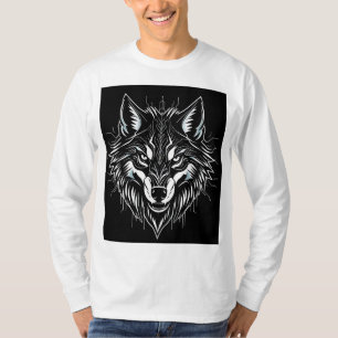 Wolfskopf-Kunst T-Shirt