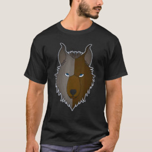 Wolfskopf-Motiv Raubtier-Gesichtseindruck Mit Wolf T-Shirt