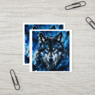 Wolfskopf Quadratische Visitenkarte