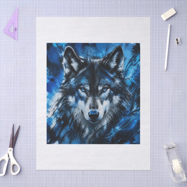 Wolfskopf Seidenpapier (Basteln)