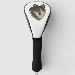 Wolfskopf Tier Grau Wilder Wolf Golf Headcover