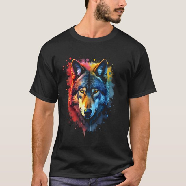 Wolfskunst T-Shirt (Vorderseite)