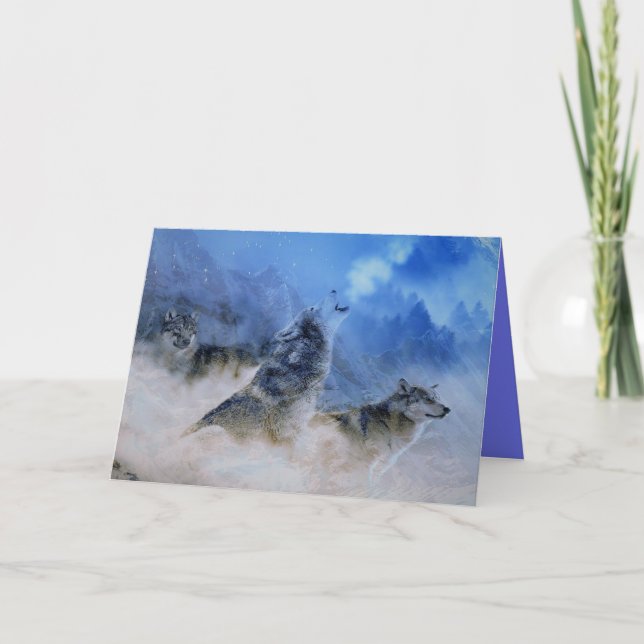 Wolfsmärchen Dankeskarte (Vorderseite)