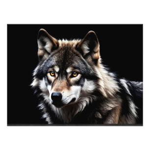 Wolfsprotrait Fotodruck