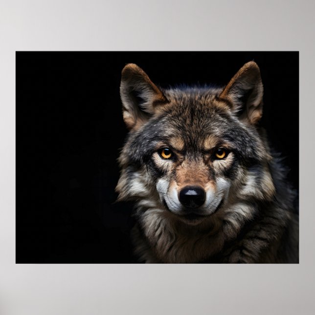 Wolfsprotrait Poster (Vorne)