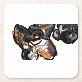 Wolfspucke Rechteckiger Pappuntersetzer