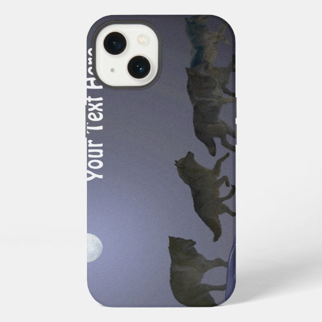 Wolfsrudel iPhone Hülle (Rückseite)