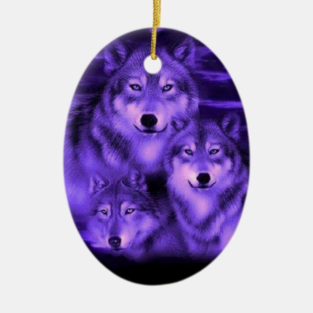 Wolfsrudel Keramikornament (Vorne)