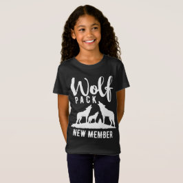 Wolfsrudel-neue Mitgliedswildnis-Grafik T-Shirt