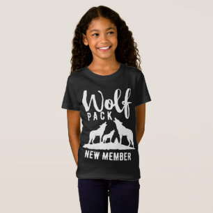 Wolfsrudel-neue Mitgliedswildnis-Grafik T-Shirt