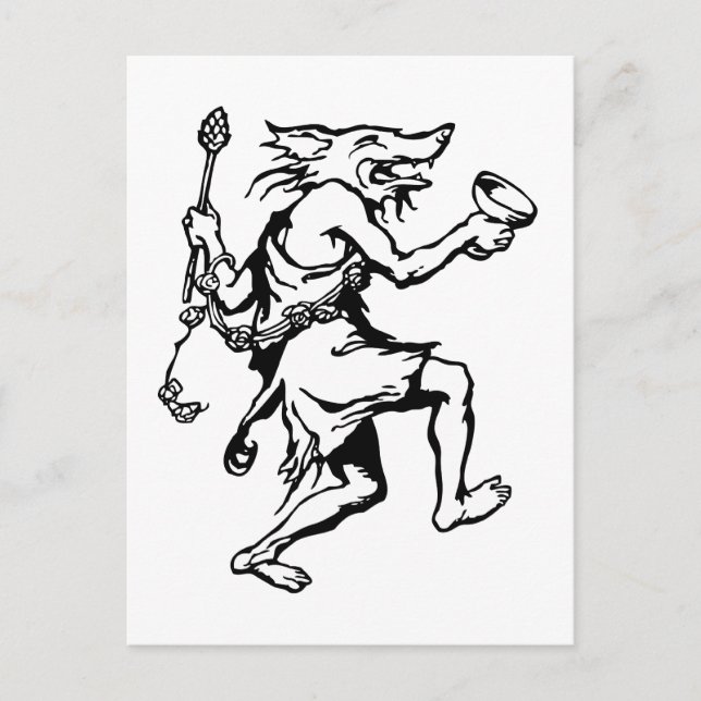 Wolfsschamane Postkarte (Vorderseite)