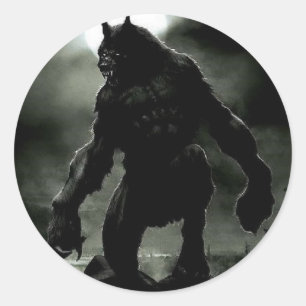 Wolfsticker1 Runder Aufkleber