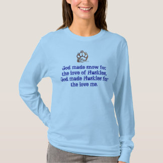 Wolftatzendruck legend, machte Gott Schnee für das T-Shirt