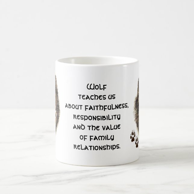 Wolftotem, Tierführer Inspiration Kaffeetasse (Mittel)