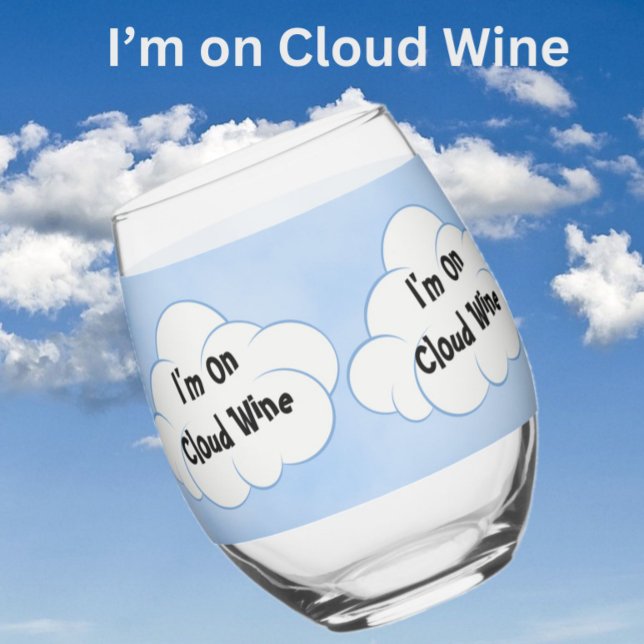 Wolke 9 Edelstahlglas oder Gesteinsglas Weinglas Ohne Stiel (cloud wine)