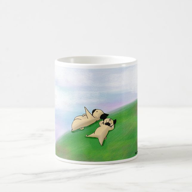 Wolke, die Möpse anstarrt Kaffeetasse (Mittel)