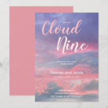 Wolke-Neun-Baby-Mädchen-Rosa-Blau-Baby-Shower-Einl