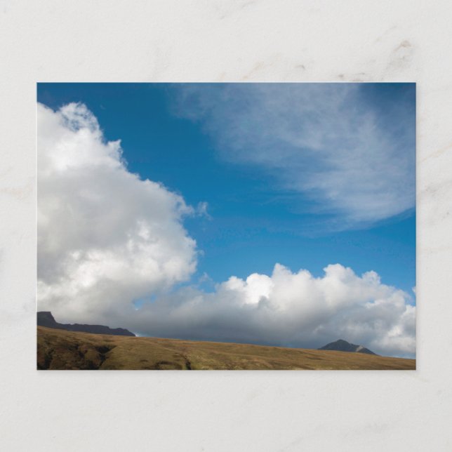 Wolke über der Zeichenfolge Postkarte (Vorderseite)