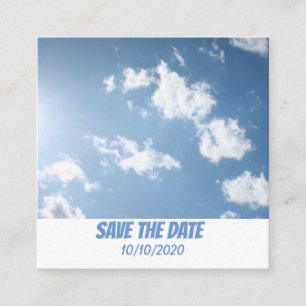 Wolke und Himmel SAVE THE DATE Begleitkarte