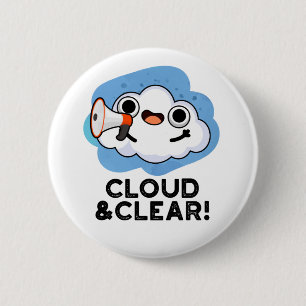 Wolke und klarer, sonniger Wetterpuff Button