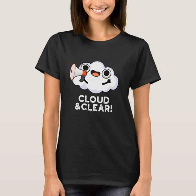 Wolke und klares sonniges Wetter blasen dunkle BG T-Shirt (Vorderseite)