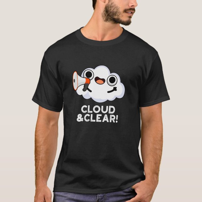 Wolke und klares sonniges Wetter blasen dunkle BG T-Shirt (Vorderseite)