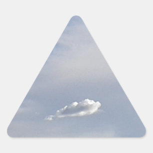 Wolke und Wolke Dreieckiger Aufkleber