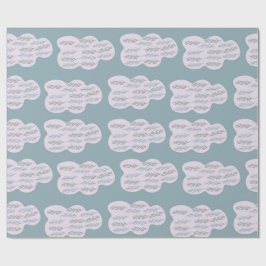 Wolke und Zweigbild Geschenkpapier