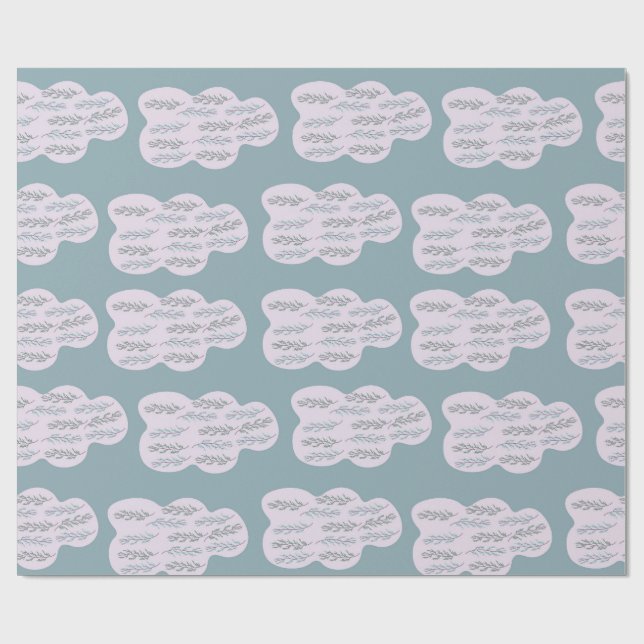Wolke und Zweigbild Geschenkpapier (Flach)