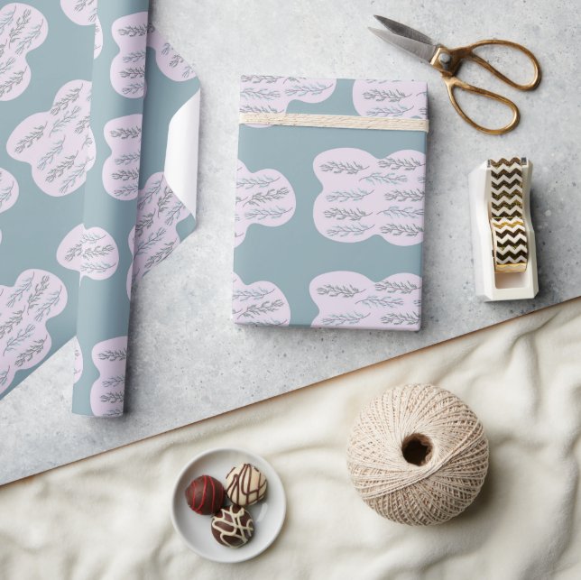 Wolke und Zweigbild Geschenkpapier (Kunsthandwerk)