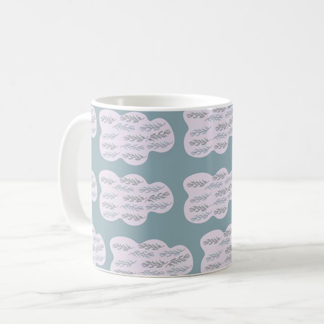 Wolke und Zweigbild Kaffeetasse (Vorderseite Links)