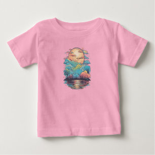 Wolken 25 Regen, Regenfarben, leuchtende Wolken Baby T-shirt