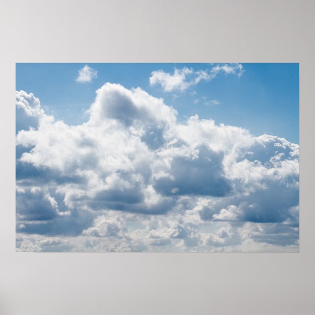 Wolken-388922 SCHÖNE SKY NATURE BLAUE WHITE CLOU Poster (Vorne)