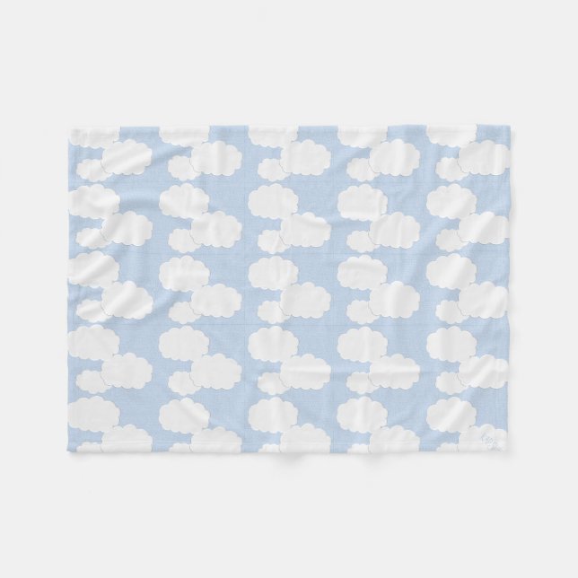 Wolken 3D Fleecedecke (Vorderseite (Horizontal))