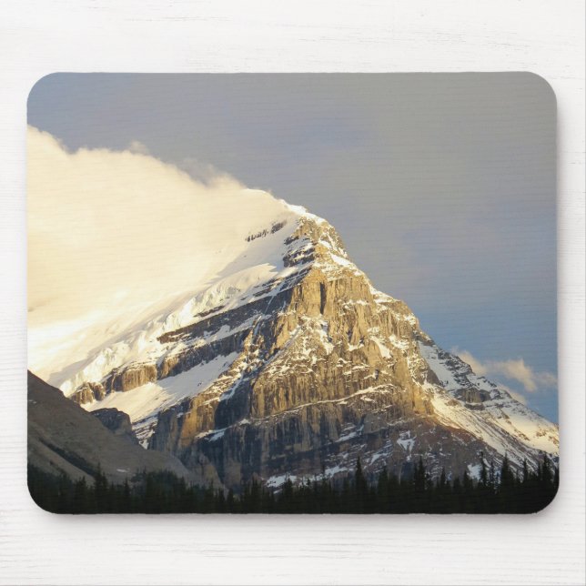 Wolken abrollen Schneeberg in Kanada Mousepad (Vorne)
