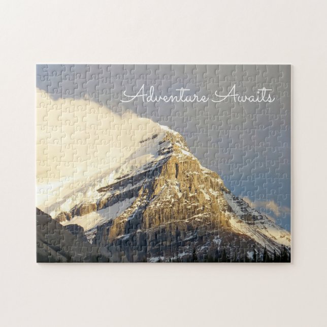 Wolken abrollen Schneeberg in Kanada Puzzle (Horizontal)