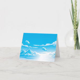Wolken am blauen Himmel Dankeskarte