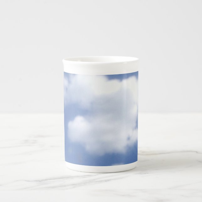 Wolken am blauen Himmel Prozellantasse (Vorderseite)