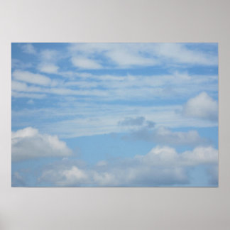Wolken am Strand Poster