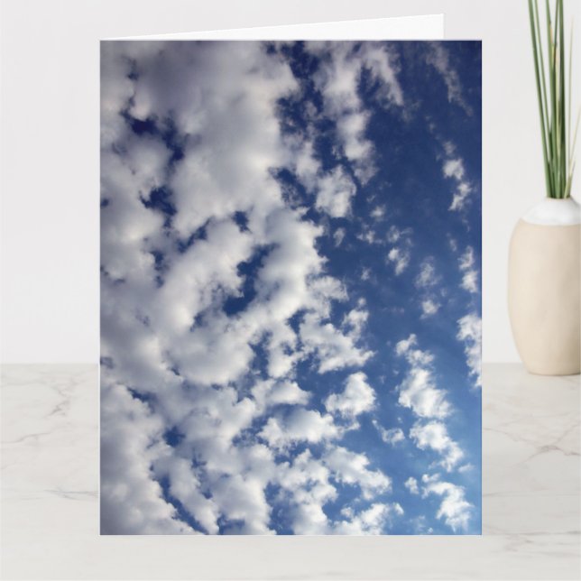 Wolken auf blauem Himmel Karte (Vorderseite)