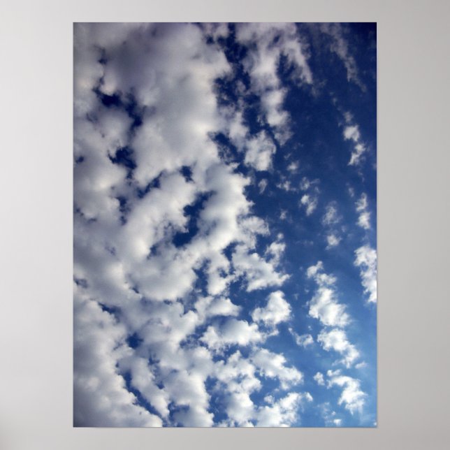 Wolken auf blauem Himmel Poster (Vorne)