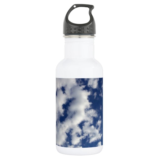 Wolken auf blauem Himmel Trinkflasche (Vorderseite)