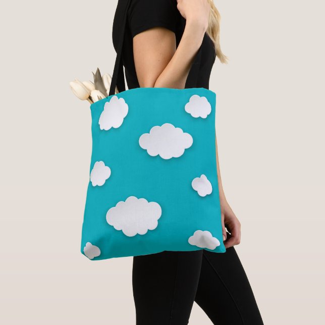 Wolken auf der Blue Sky Seamless Muster Tote Tasch (Von Nahem)