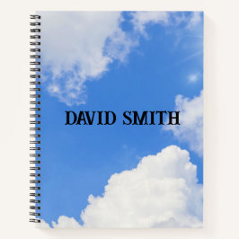 Wolken auf einem Blue Sky Coloring Notebook Notizbuch