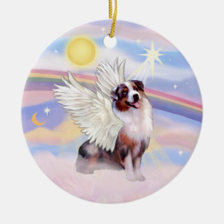 Wolken - Australischer Schäferhund-Engel (Nr. 1) Keramikornament