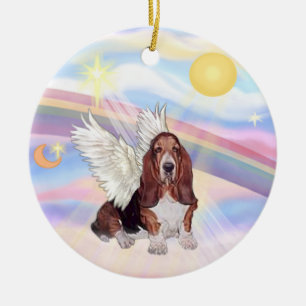 Wolken - Basset Hound Keramikornament