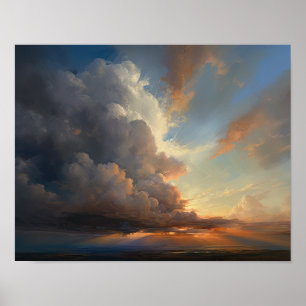 Wolken bei Morgendämmerung Art Print Poster